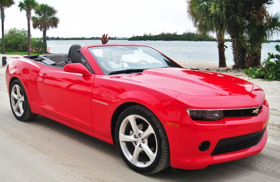 rental car upgrade red mustang